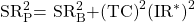 \mathrm{SR}}^{\mathrm{2}}_{\mathrm{P}}\mathrm{=\ }{\mathrm{SR}}^{\mathrm{2}}_{\mathrm{B}}\mathrm{+}{\left(\mathrm{TC}\right)}^{\mathrm{2}}{\left({\mathrm{IR}}^{\mathrm{*}}\right)}^{\mathrm{2}}