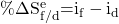 \mathrm{\%}\mathrm{\Delta }{\mathrm{S}}^{\mathrm{e}}_{\mathrm{f/d}}\mathrm{=}{\mathrm{i_f-i_d}}