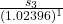 \frac{s_3}{(1.02396)^1}