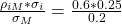  \frac{\rho_{iM} * \sigma_i}{\sigma_M} = \frac{0.6 * 0.25}{0.2} 