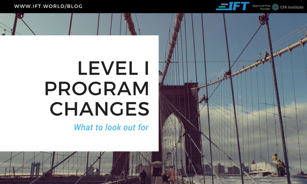 2019 Level I Program Changes