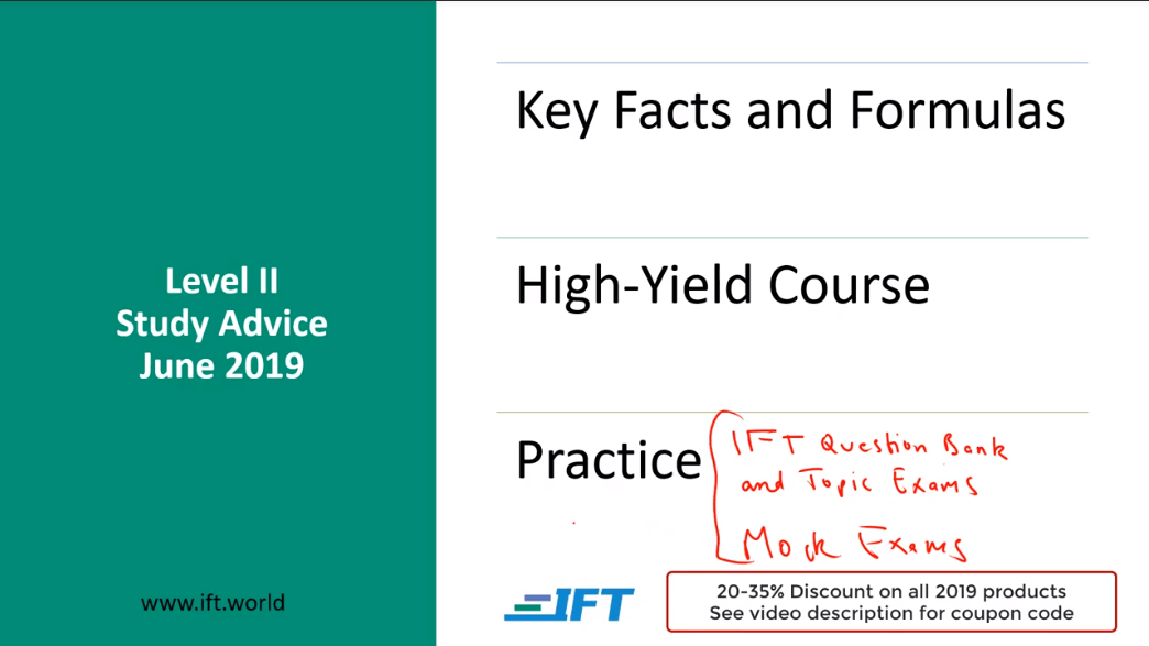 Level II Study Advice – June 2019